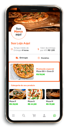 Cardápio Online para Pizzarias - Versão Mobile