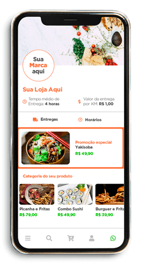 Crie seu restaurante online - Versão Mobile